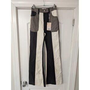 Revice Denim Woodstock Flares Coffee Shop Colorblock Pants Women 24 festival NWT